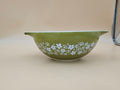 Vintage Pyrex 444 Spring Blossom Green Crazy Daisy 4 Qt Cinderella Mixing Bowl