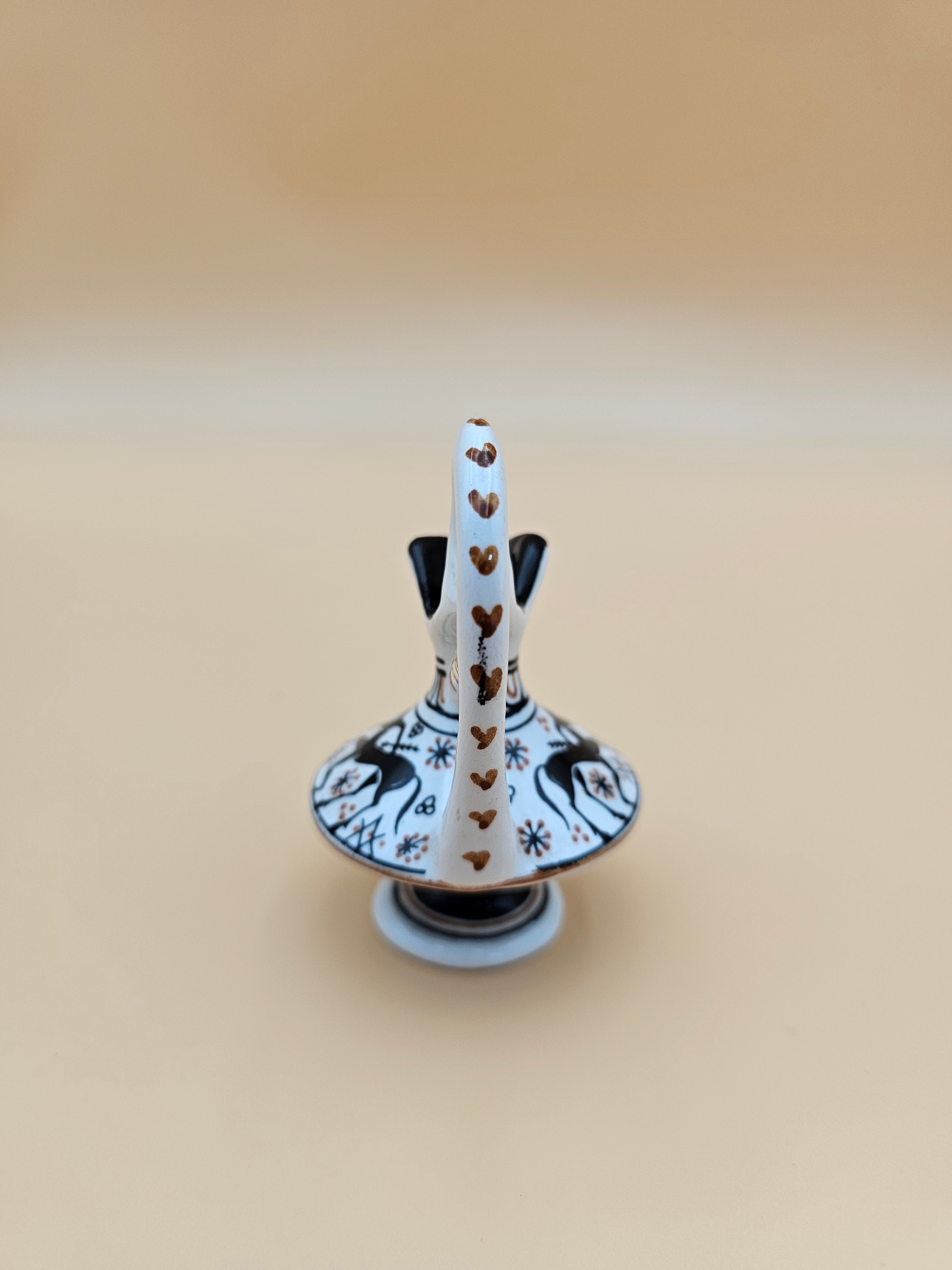 D. Vassilopoulos Miniature Hand-Painted Greek Ceramic Ewer Vase