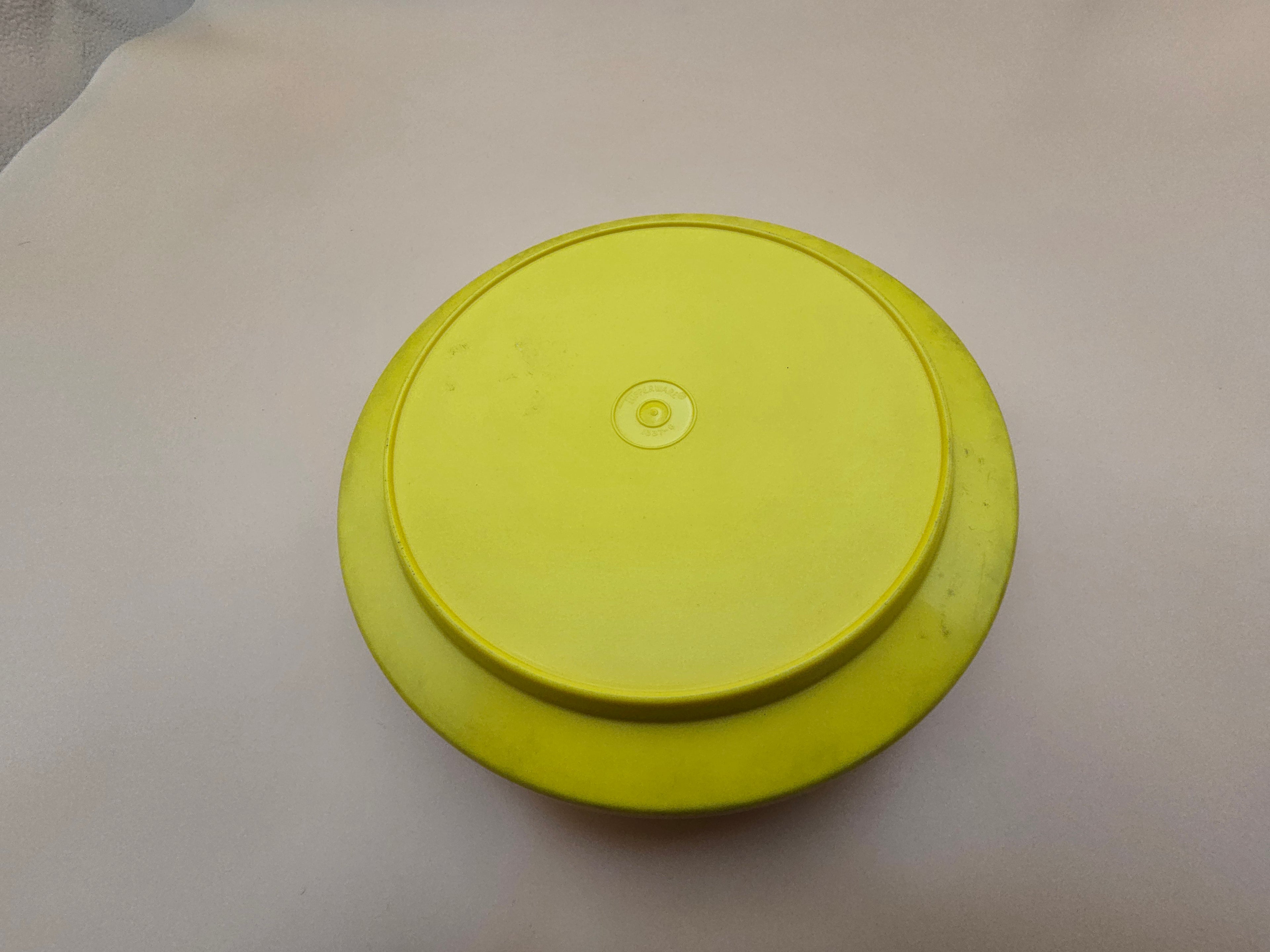 Vintage Yellow Tupperware Seal-N-Serve Bowl with Lid 1336 1337