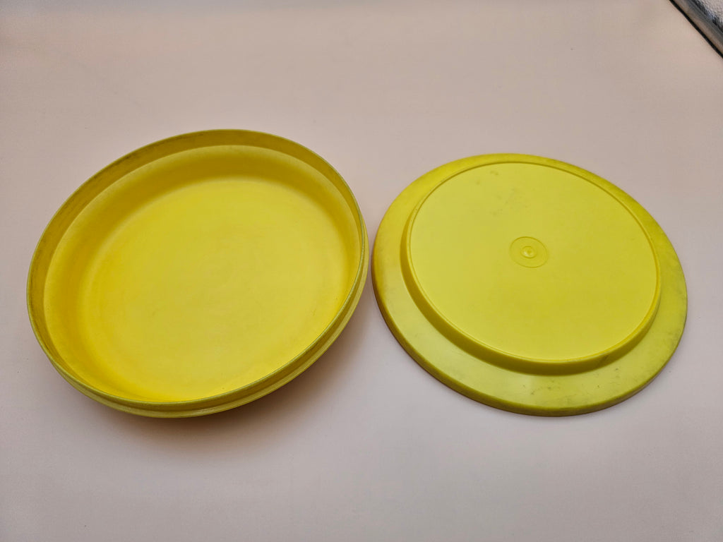 Vintage Yellow Tupperware Seal-N-Serve Bowl with Lid 1336 1337