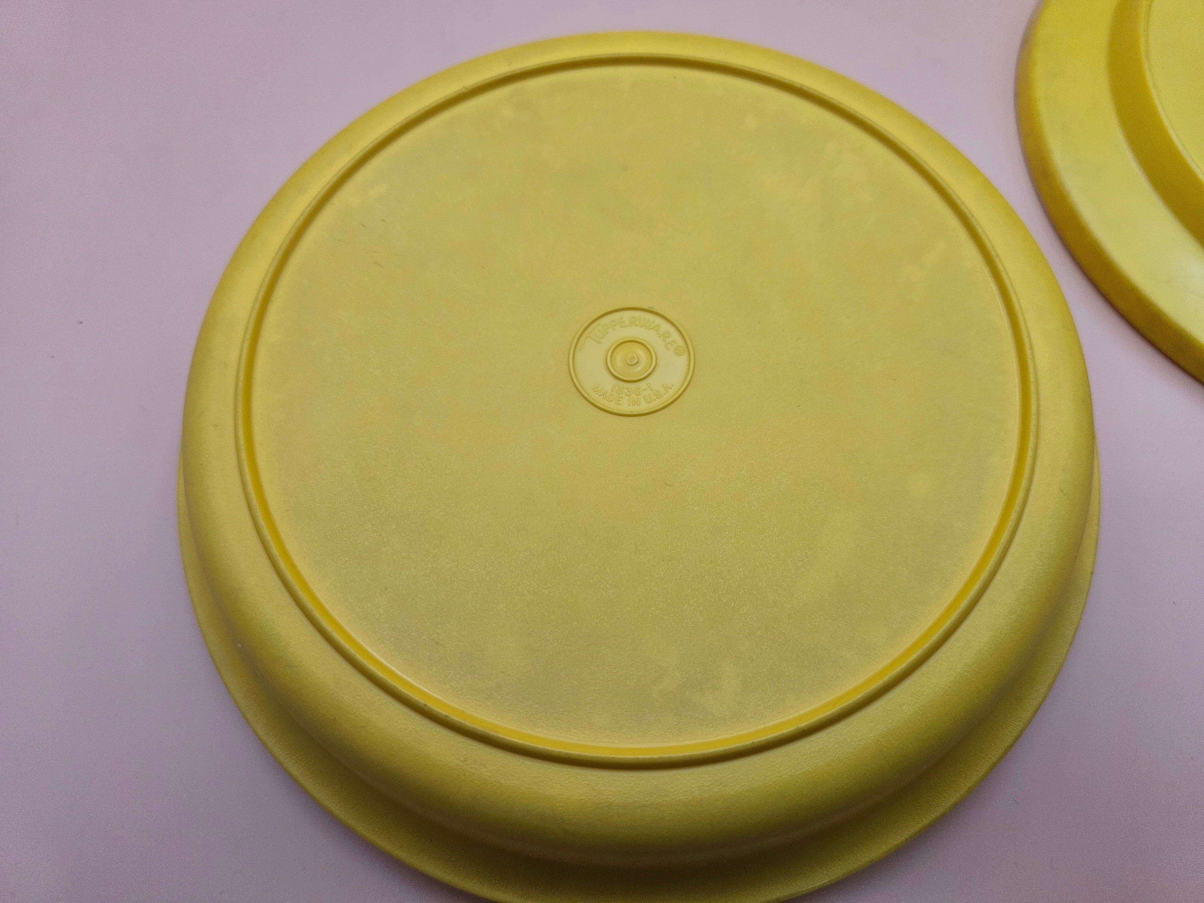 Vintage Yellow Tupperware Seal-N-Serve Bowl with Lid 1336 1337