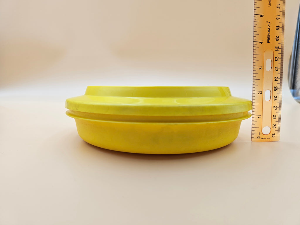 Vintage Yellow Tupperware Seal-N-Serve Bowl with Lid 1336 1337