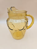 Vintage Amber Glass Thumbprint Pitcher with Ice Lip – Likely Hazel-Atlas