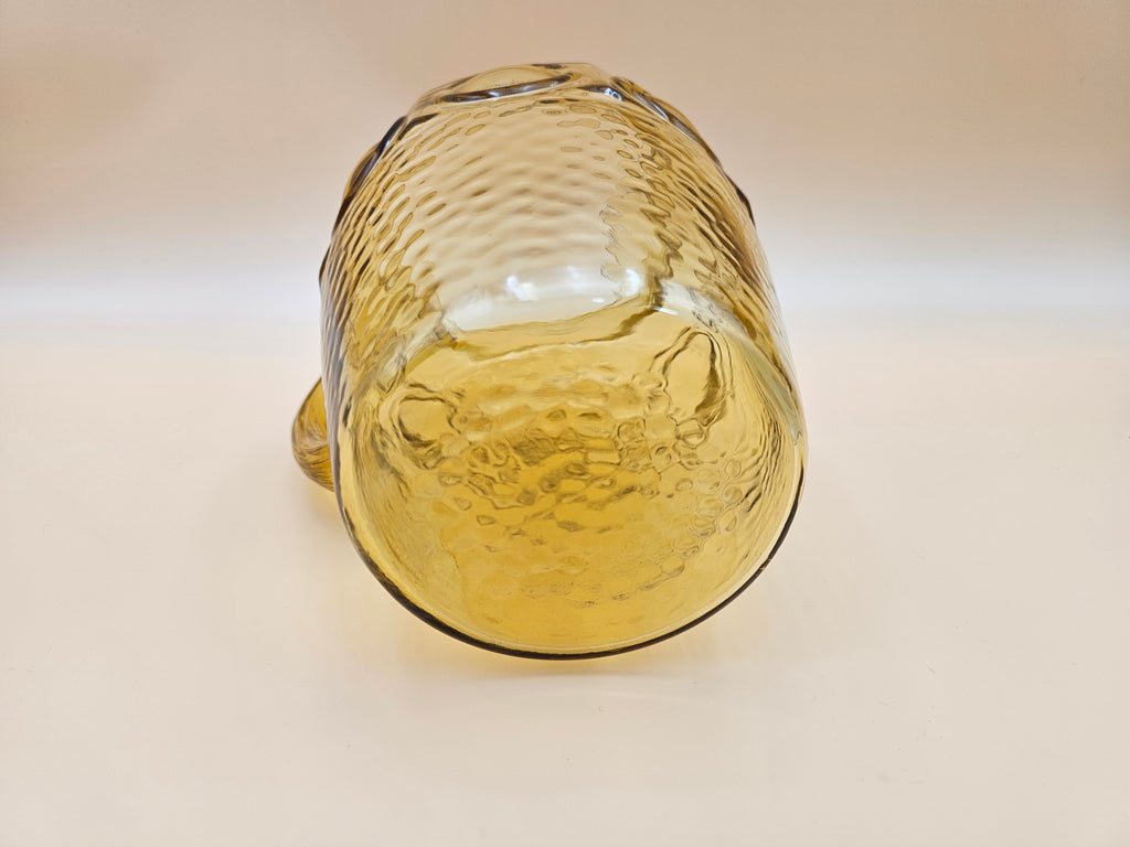 Vintage Amber Glass Thumbprint Pitcher with Ice Lip – Likely Hazel-Atlas