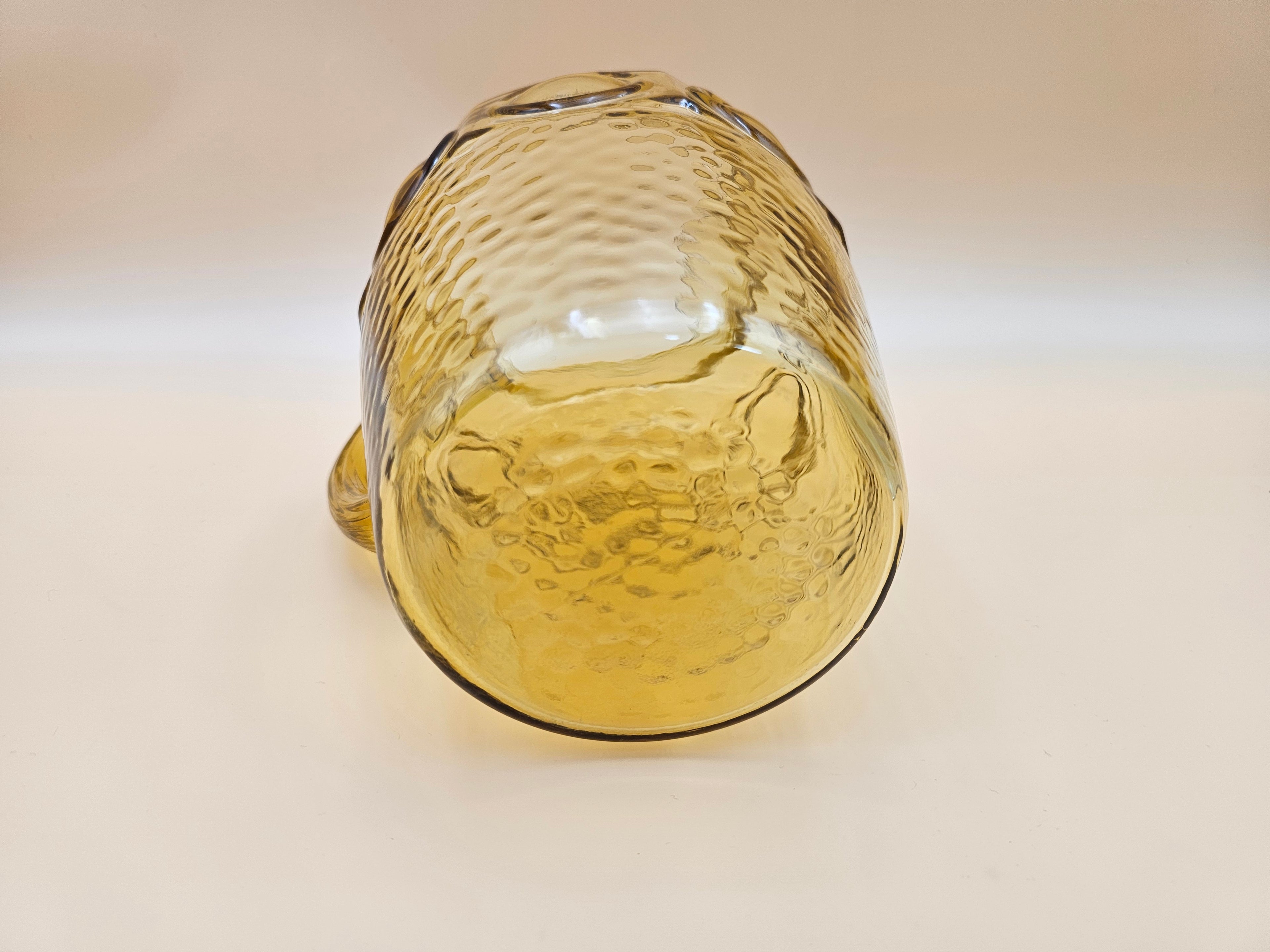 Vintage Amber Glass Thumbprint Pitcher with Ice Lip – Likely Hazel-Atlas
