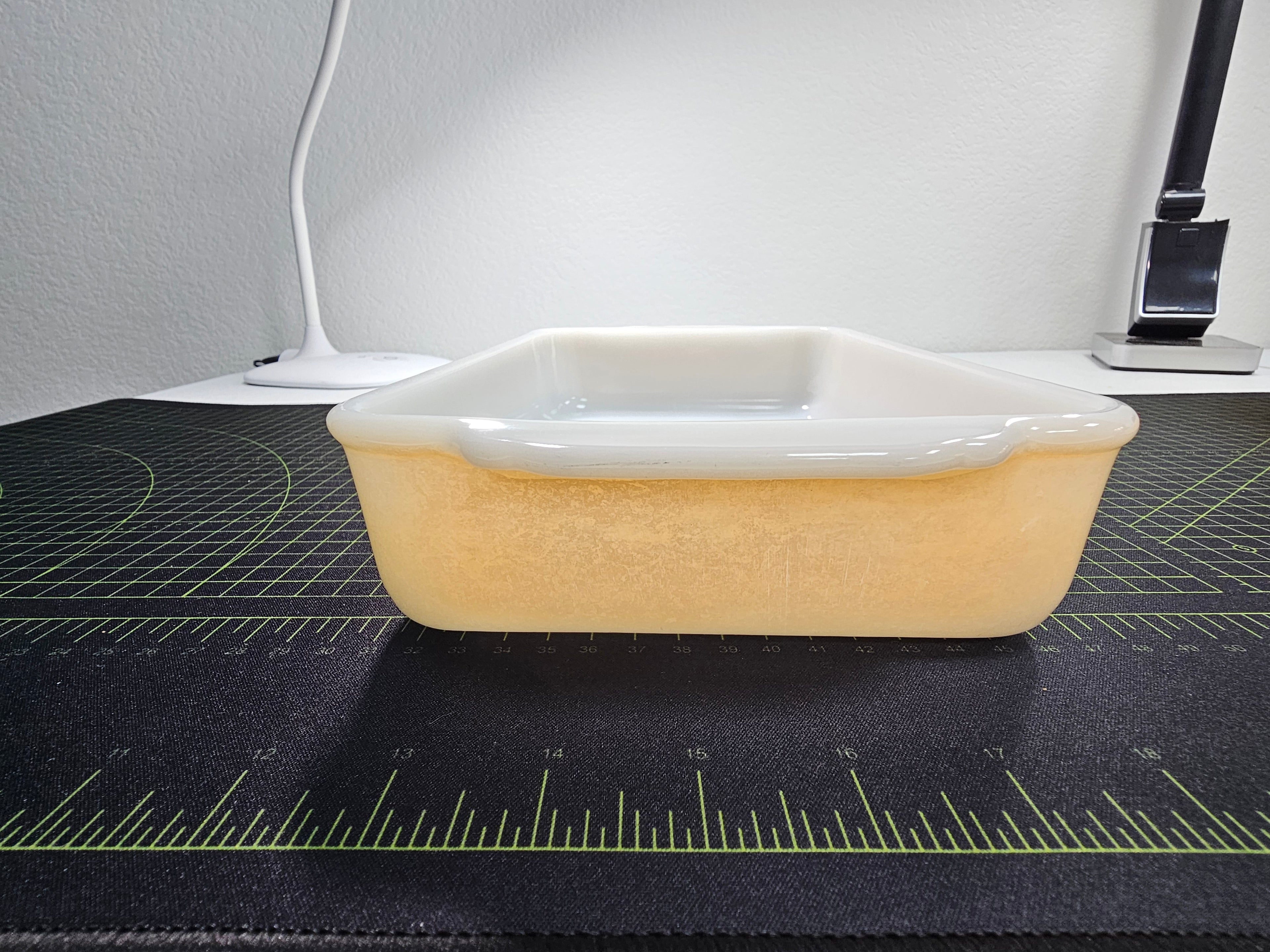 Vintage Fire-King Peach Lustre Rectangular Baking Dishes No. 409 & 410 – Set of 2