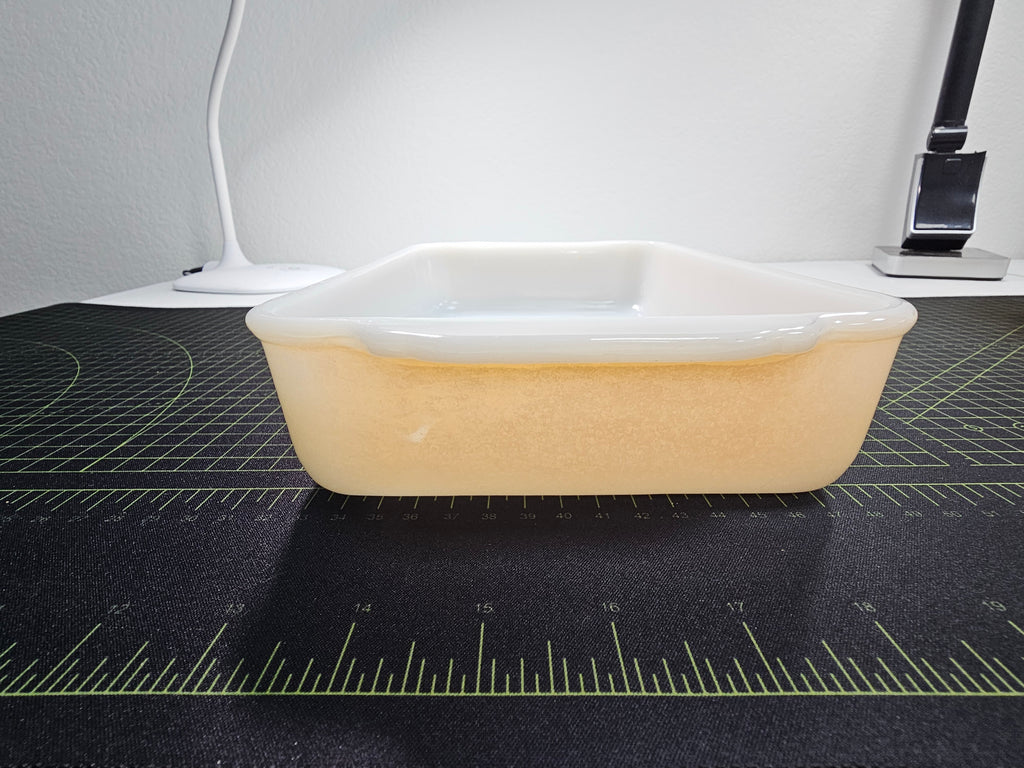 Vintage Fire-King Peach Lustre Rectangular Baking Dishes No. 409 & 410 – Set of 2