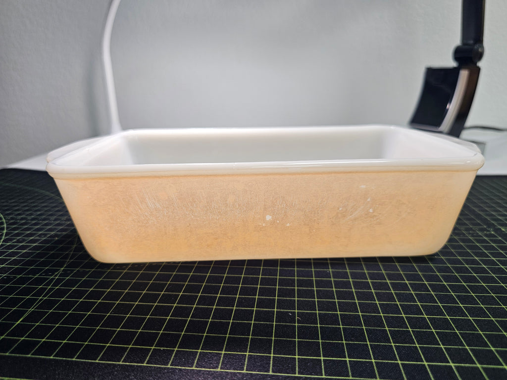 Vintage Fire-King Peach Lustre Rectangular Baking Dishes No. 409 & 410 – Set of 2