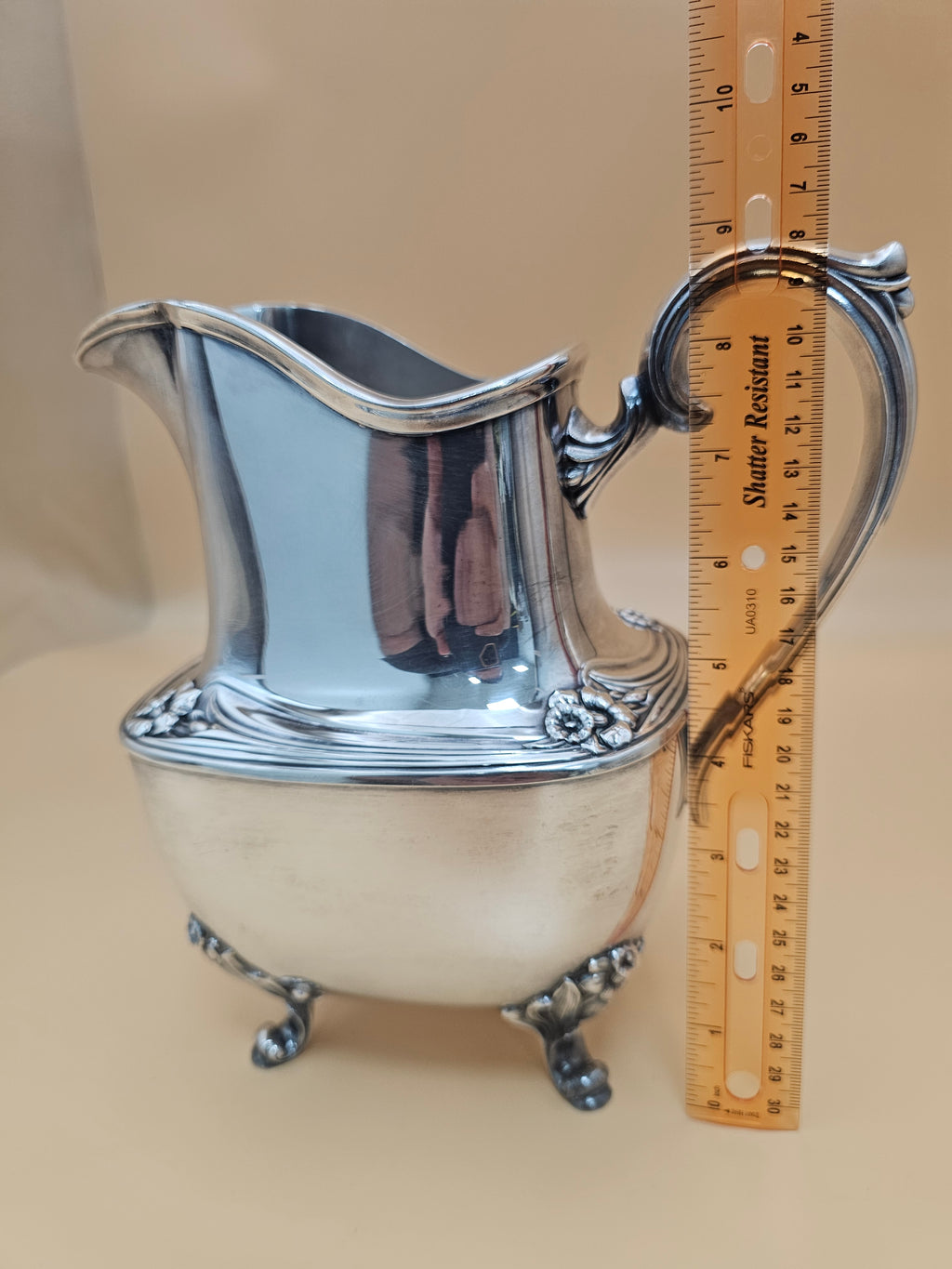 Vintage 1847 Rogers Bros Daffodil Silverplate Water Pitcher No. 9917