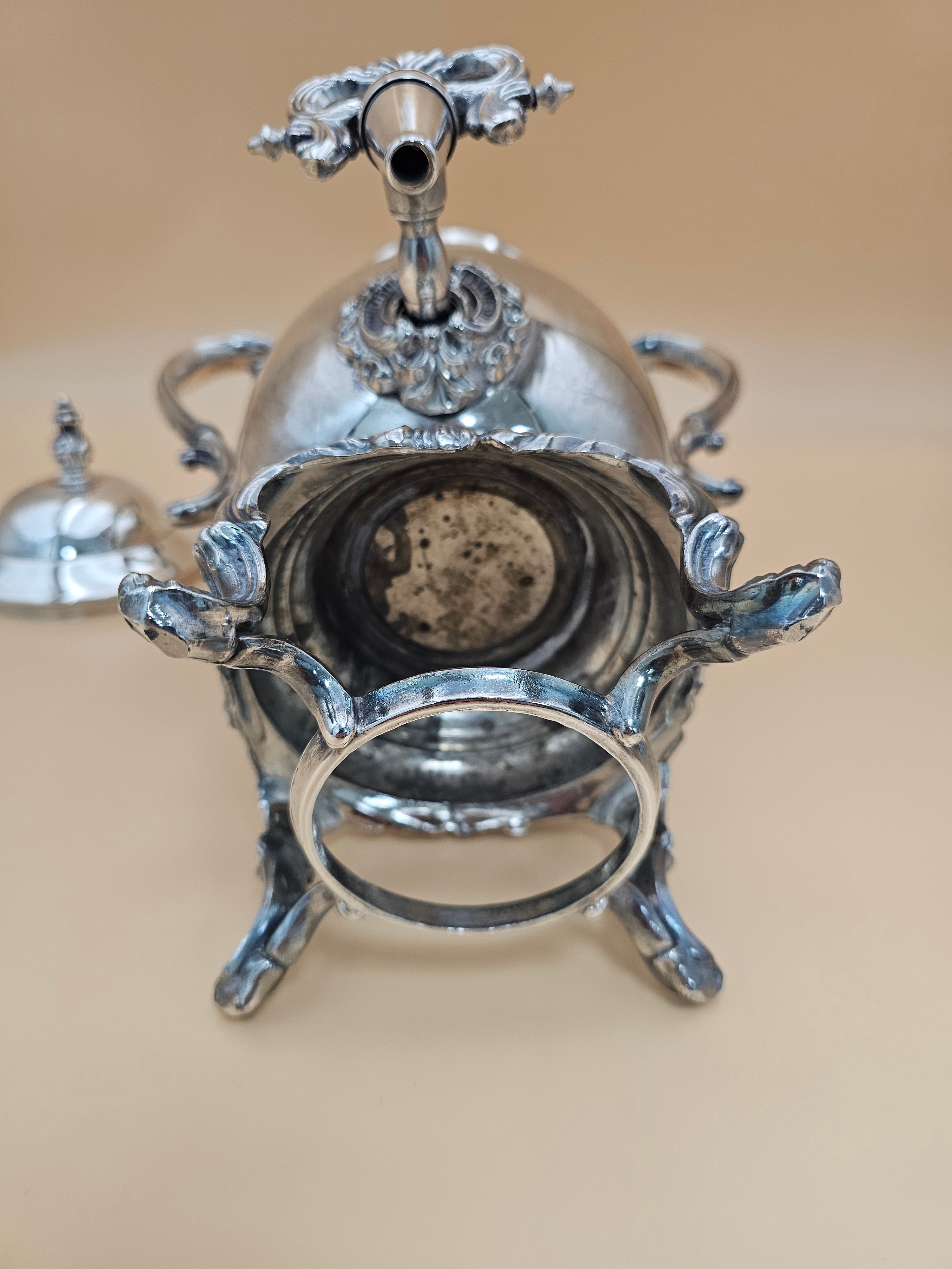 Vintage F.B. Rogers Silverplate Coffee Urn with Spigot – Missing Burner