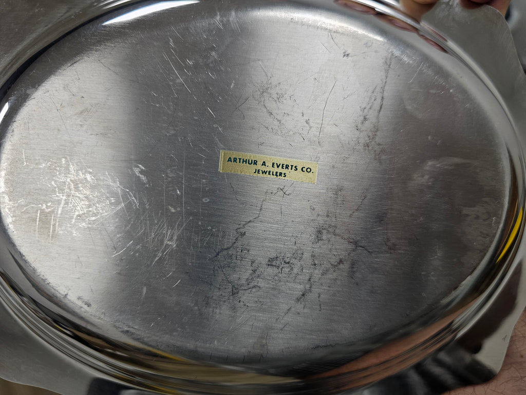 Vintage Silver-Plated Oval Covered Vegetable Serving Dish – Arthur A. Everts Jewelers Label