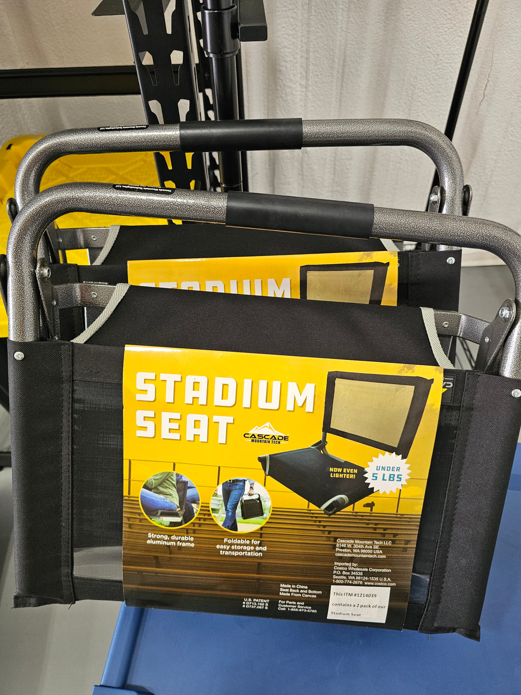 Cascade Mountain Tech Folding Stadium Seats with Back Support – Set of 2