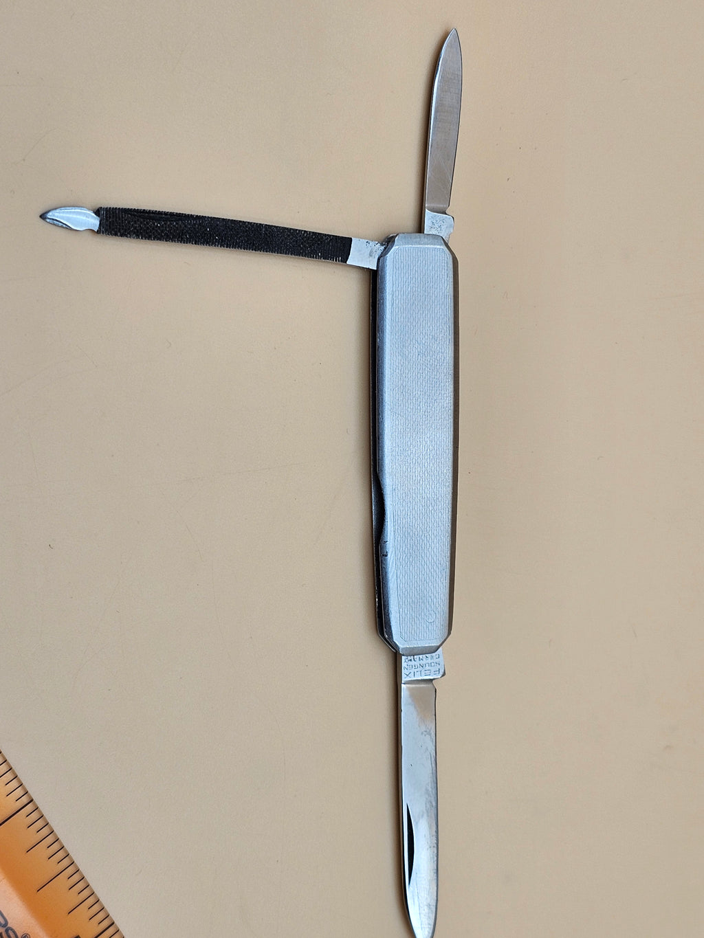 Vintage FELIX Solingen Germany Gentleman Pocket Knife 3 Tool Rostfrei Stainless Inox