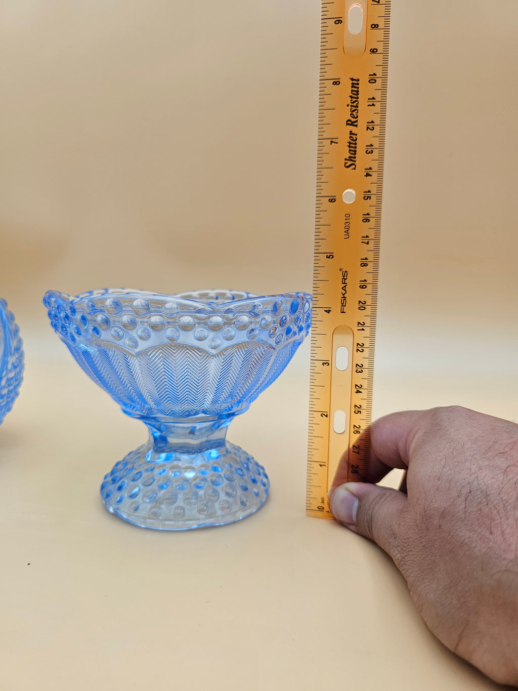 Vintage Gorham Emily’s Attic Blue Glass Egg-Shaped Covered Candy Dish