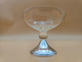 Vintage Duchin Creation Etched Glass Compote with Weighted Sterling Silver Base