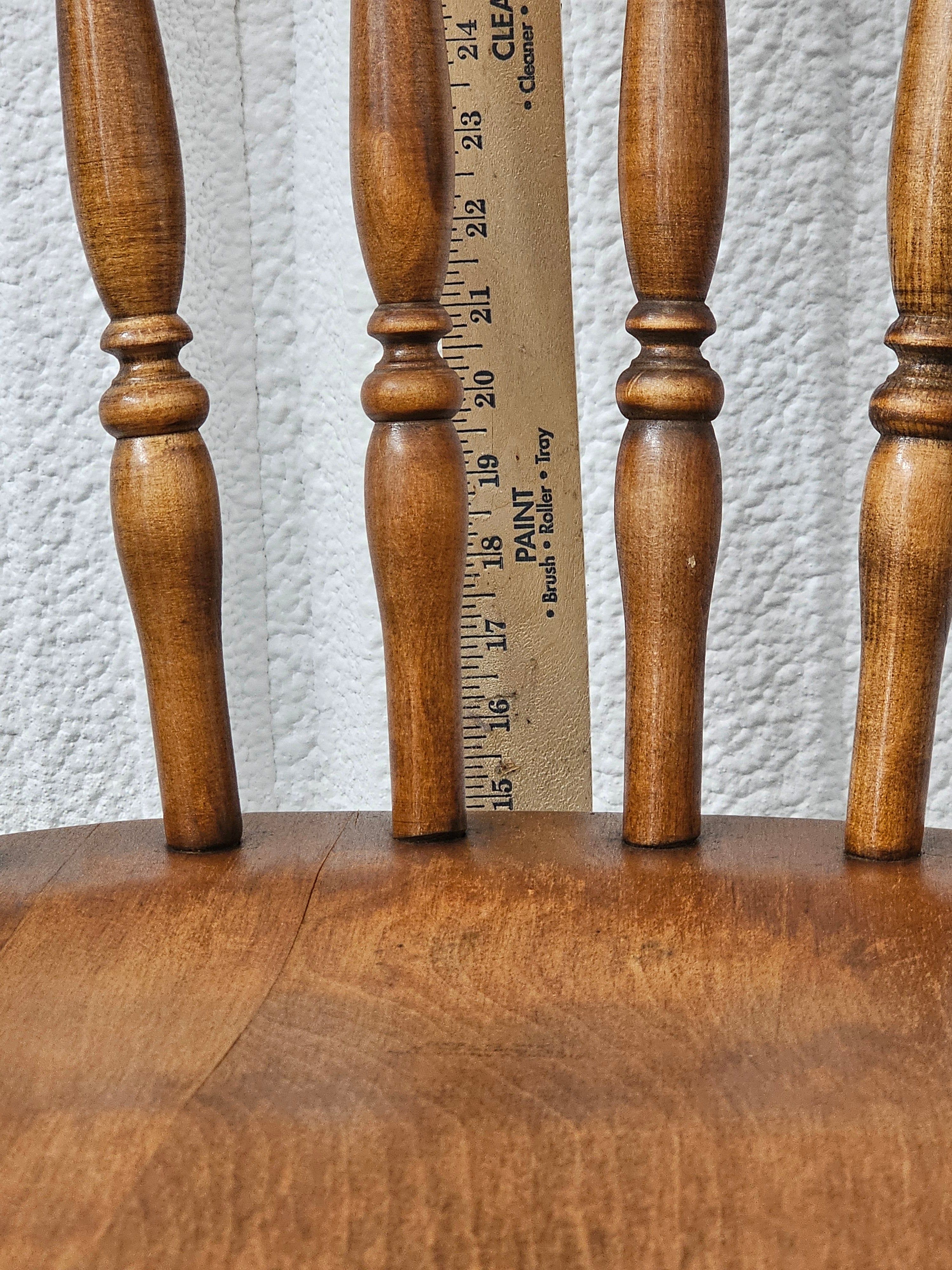 Vintage Sprague & Carleton Solid Maple Spindle-Back Side Chair