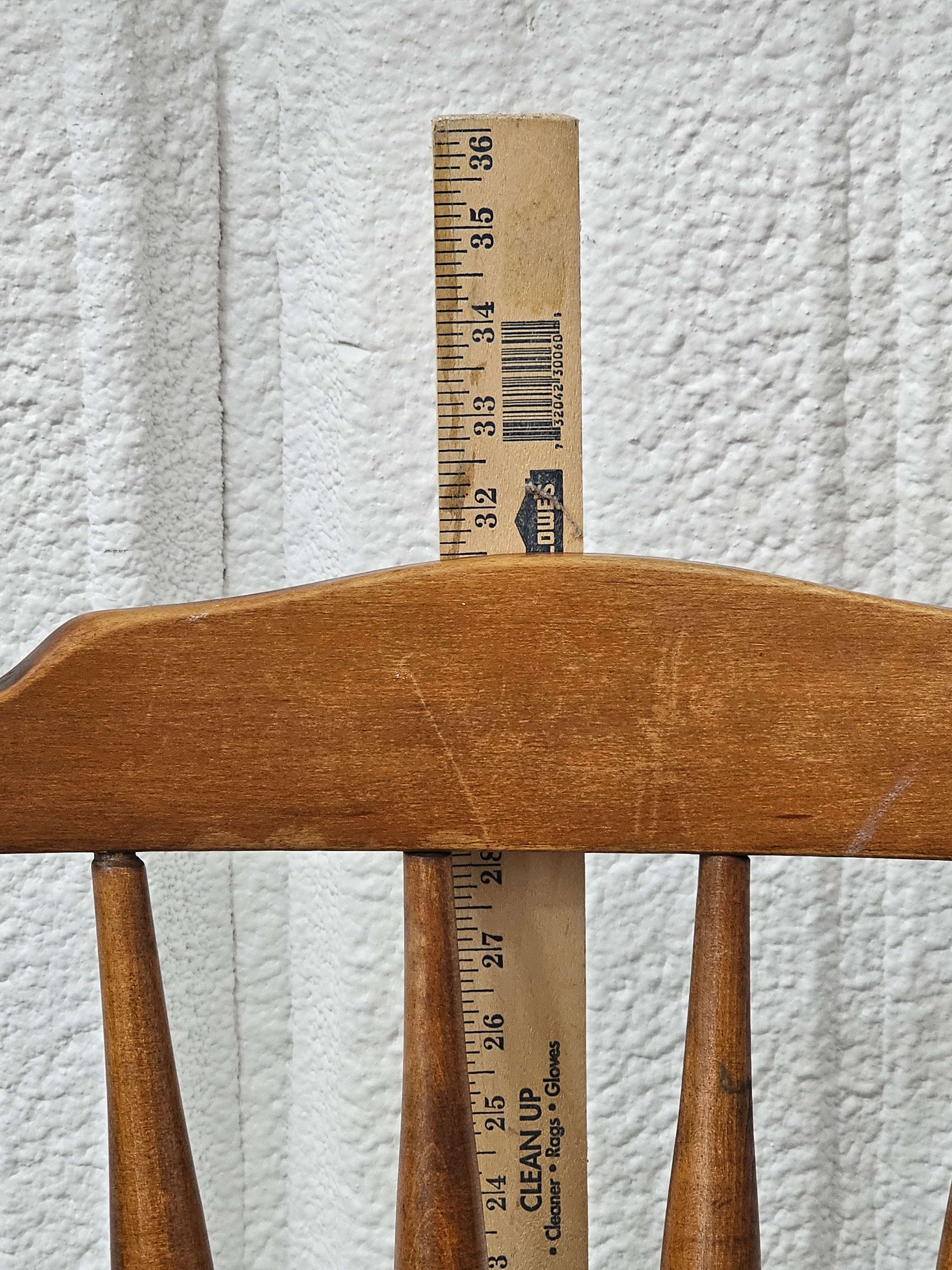 Vintage Sprague & Carleton Solid Maple Spindle-Back Side Chair