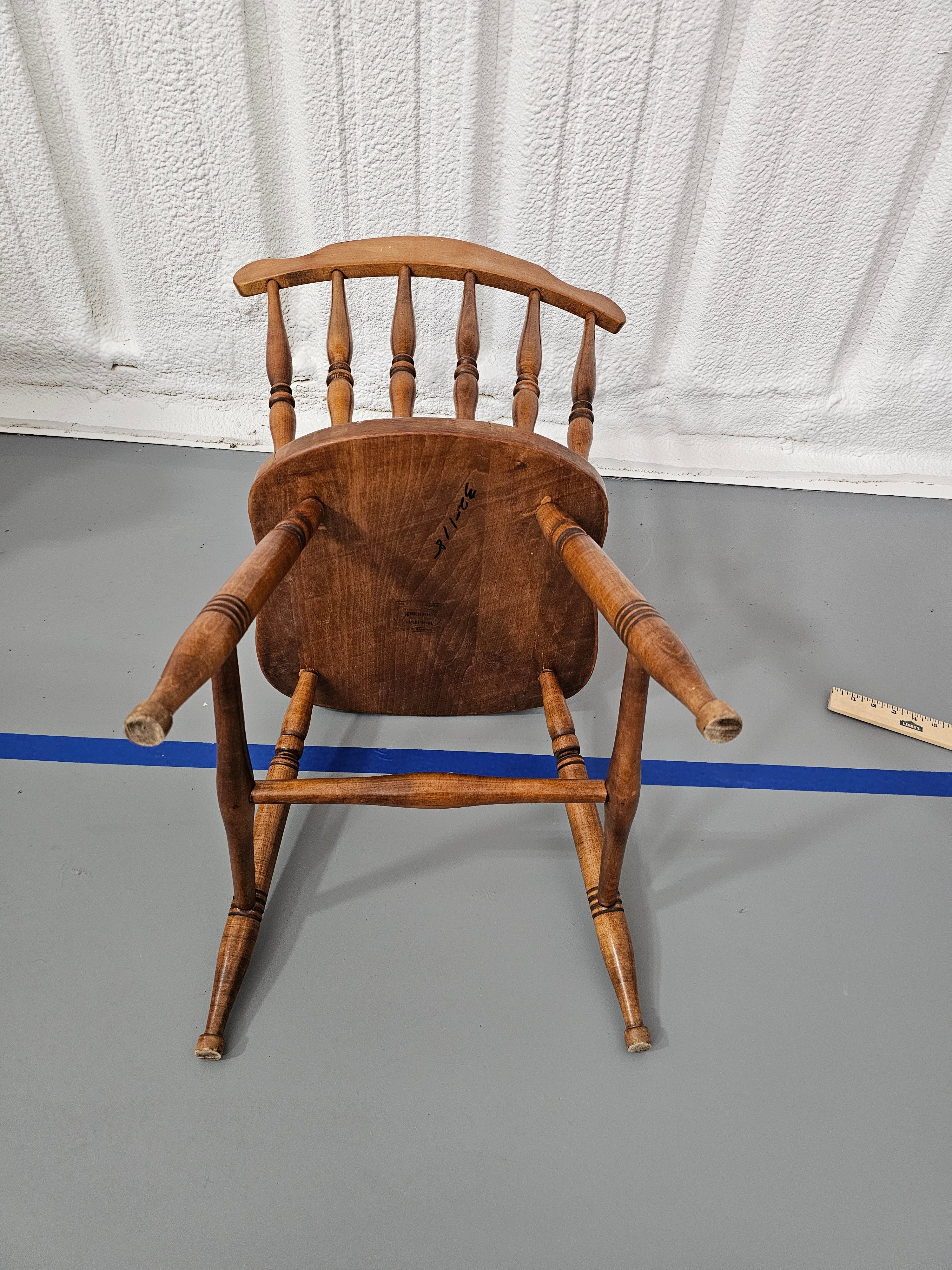 Vintage Sprague & Carleton Solid Maple Spindle-Back Side Chair