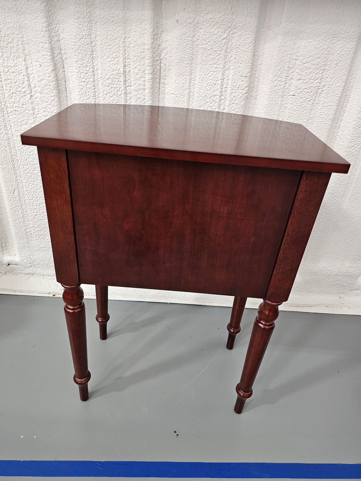 Vintage 1997 Bombay Company Bow-Front Two-Drawer Accent Table with Key