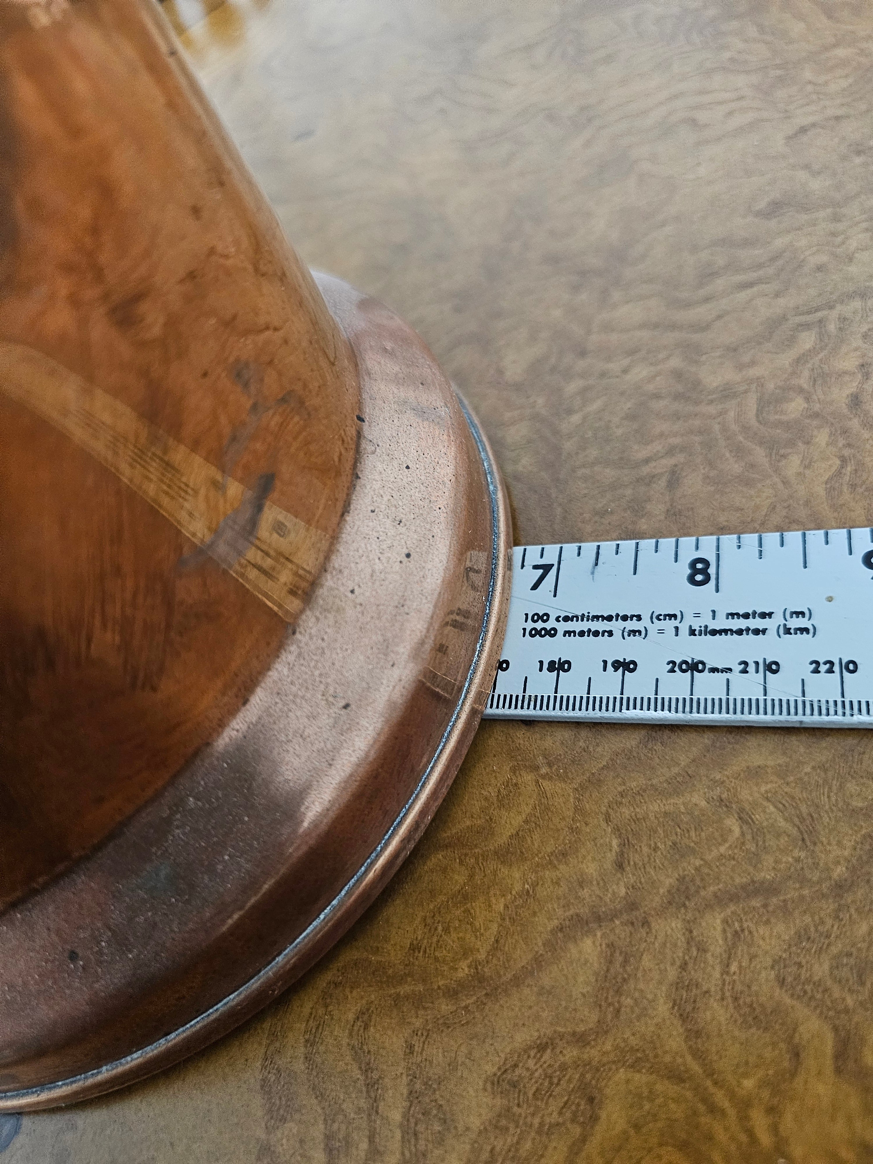 Vintage West Bend Solid Copper Singing Tea Kettle with Black Handle