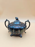 Vintage Community Plate Oneida Old English Melon Silverplate Lidded Sugar Bowl