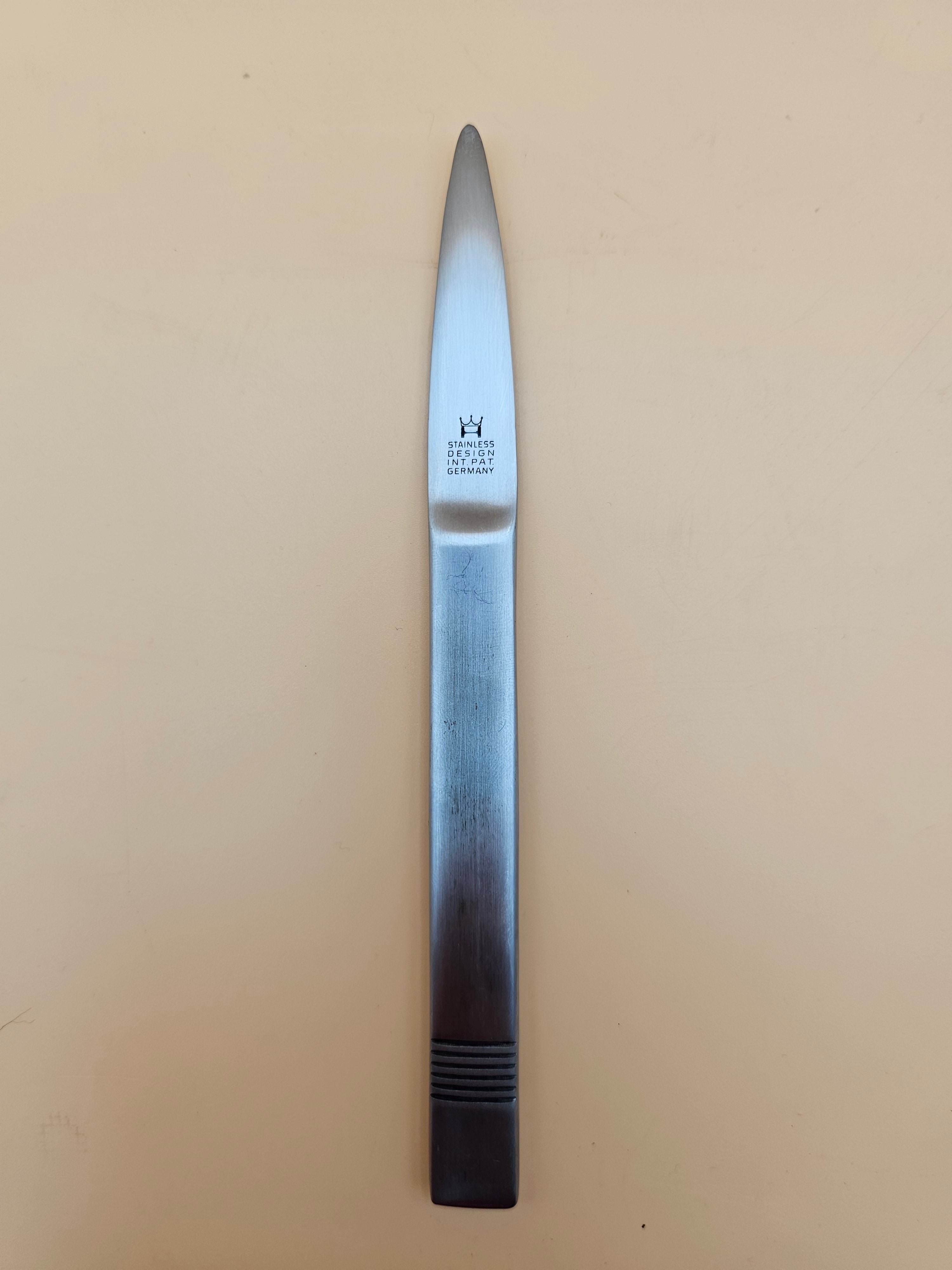 Vintage Aachen Germany Design Stainless Steel Letter Opener – 6.75"