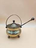 Vintage Brass Fireplace Fire Starter Smudge Pot with Pumice Wand