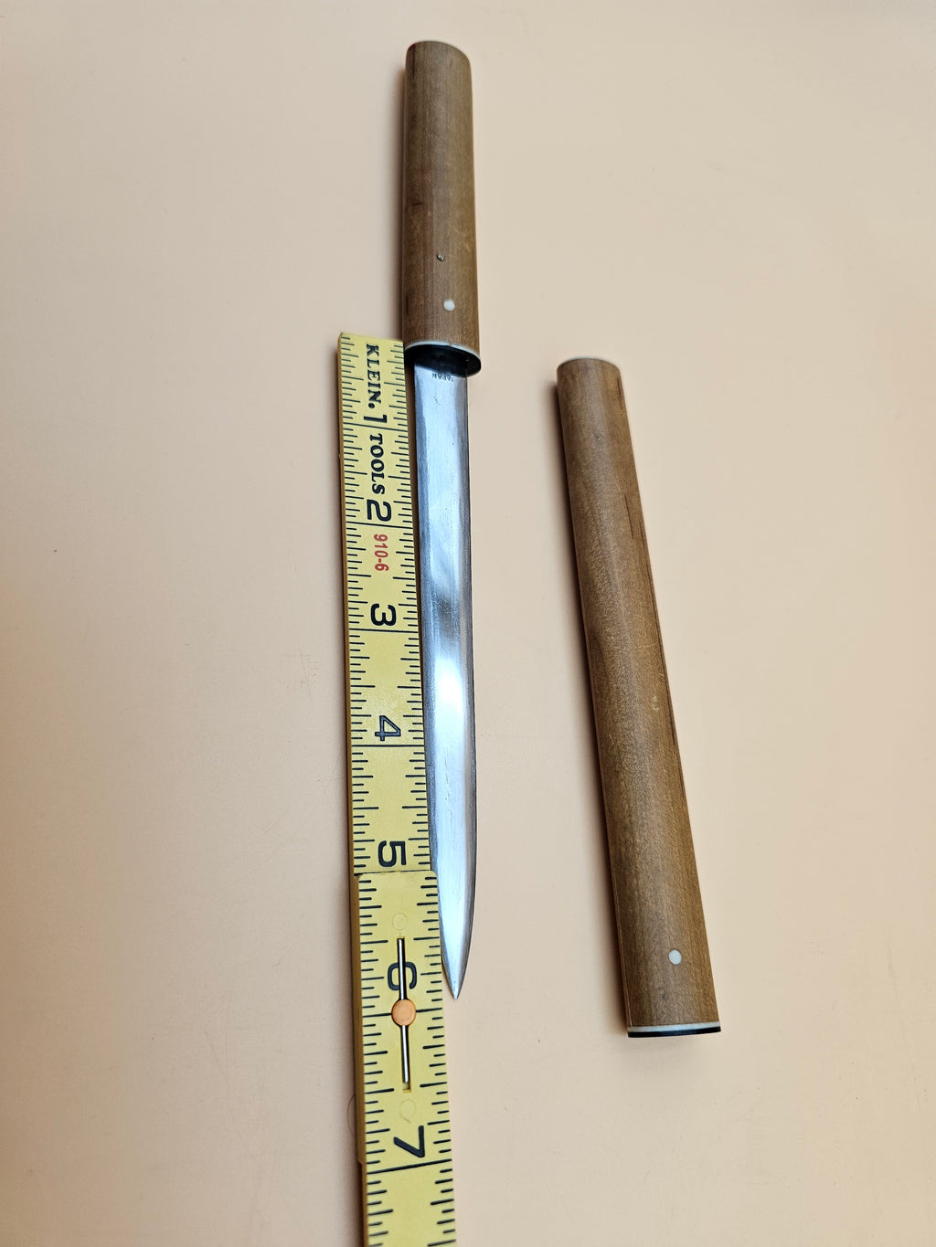 Vintage Japanese Wood Sheath Letter Opener Knife – 10.5 in. – Marked Japan