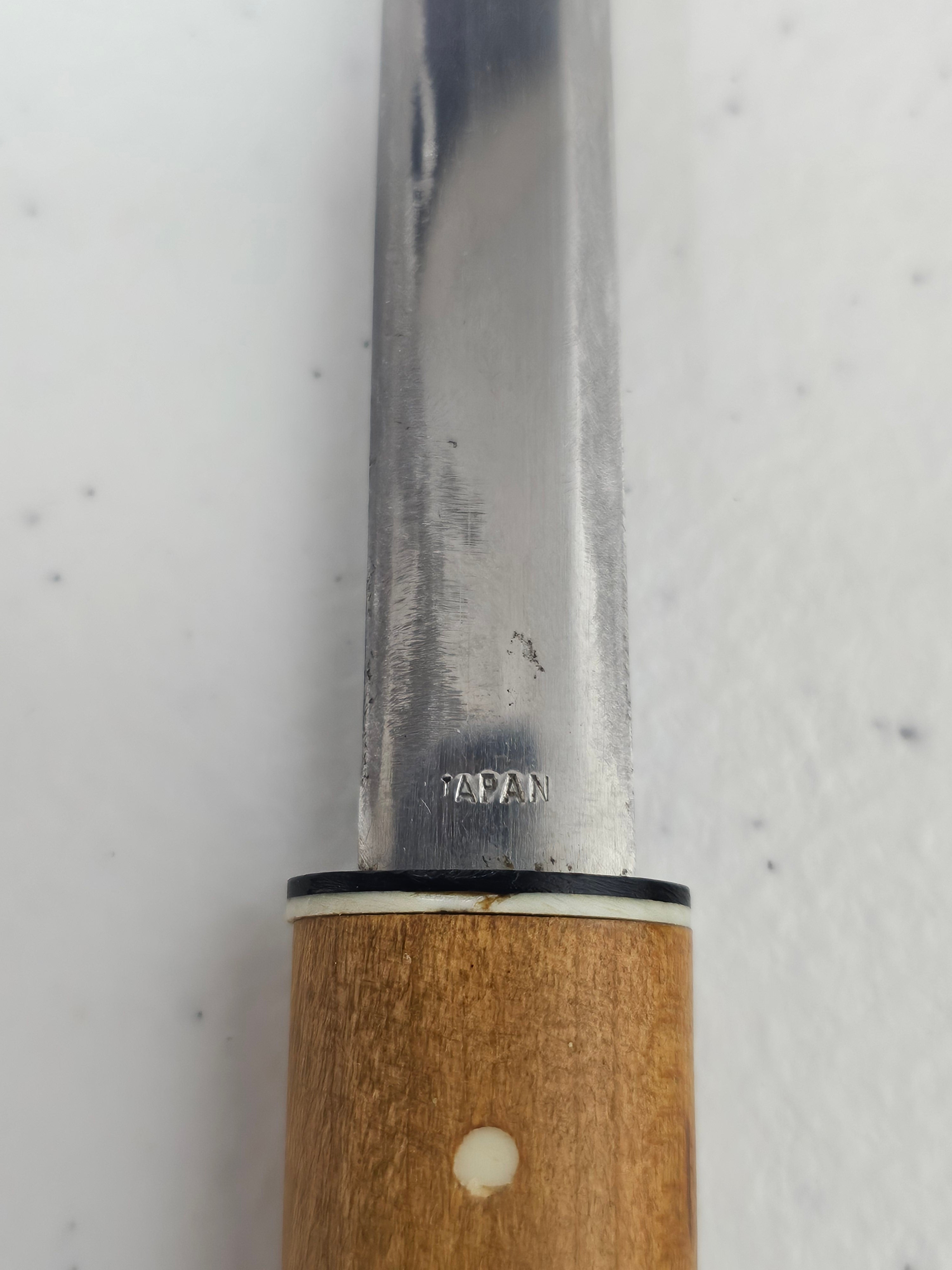 Vintage Japanese Wood Sheath Letter Opener Knife – 10.5 in. – Marked Japan