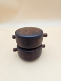 Vintage Dansk Jens Quistgaard Model 824 Double Barrel Teak Salt & Pepper Mill