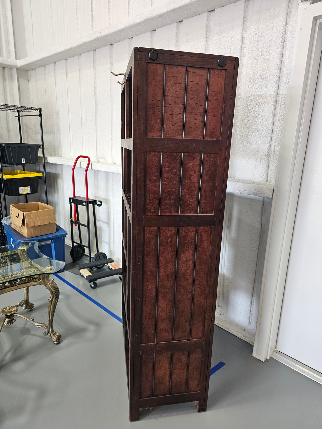 Whalen Furniture Geometric Open-Back Bookcase Room Divider – 72" Tall