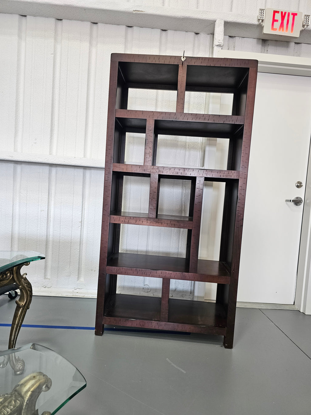 Whalen Furniture Geometric Open-Back Bookcase Room Divider – 72" Tall