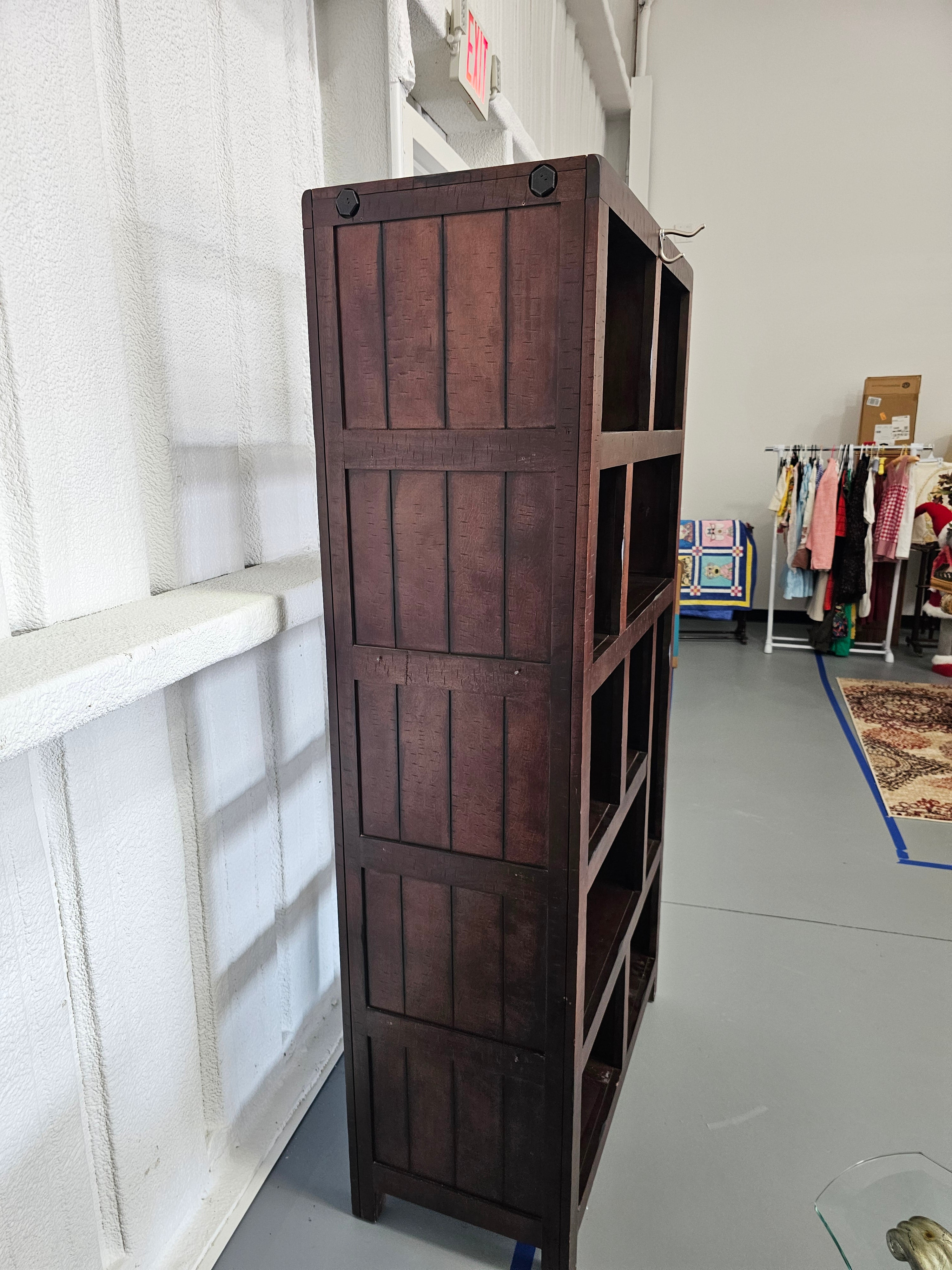 Whalen Furniture Geometric Open-Back Bookcase Room Divider – 72" Tall