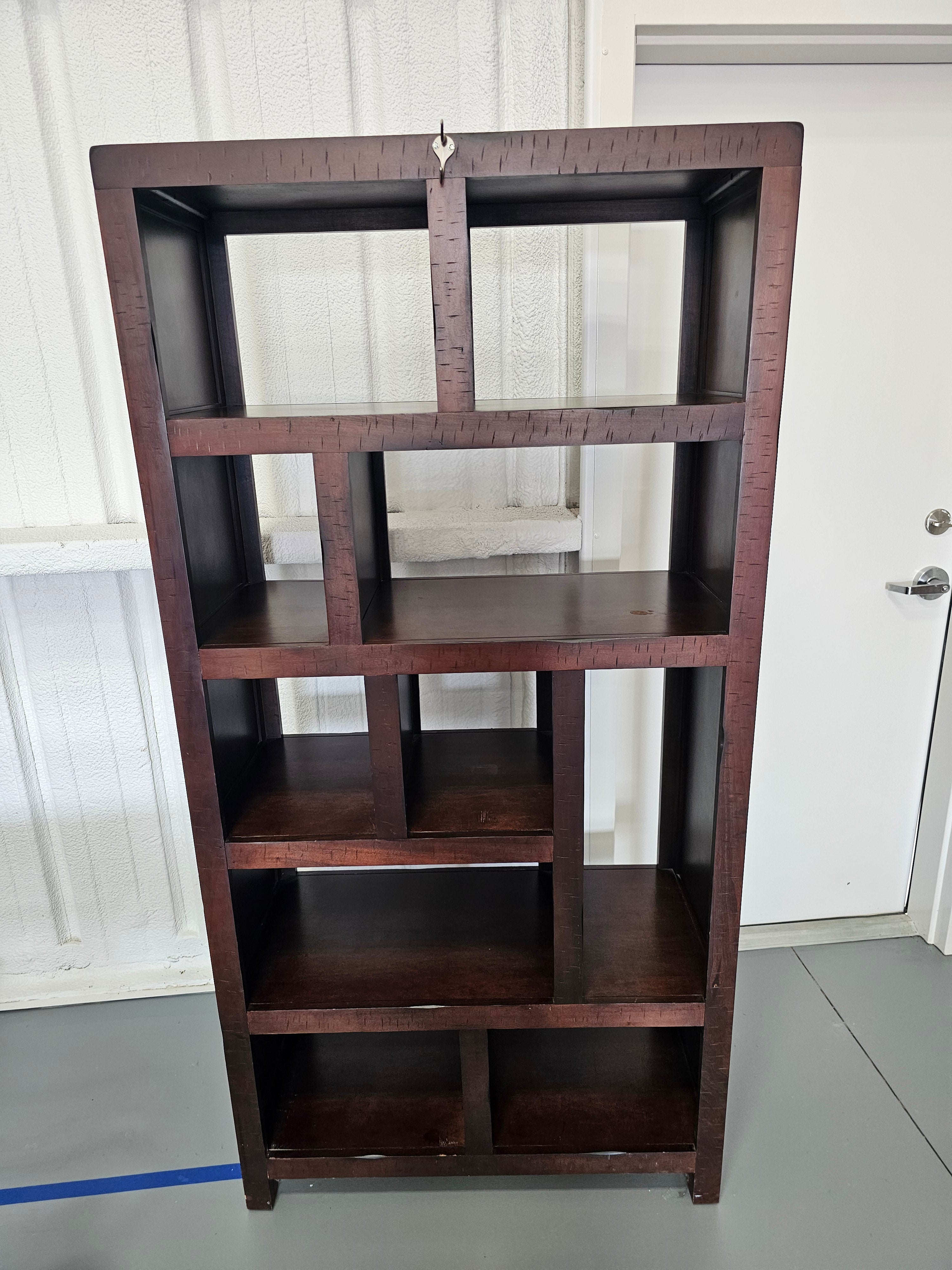 Whalen Furniture Geometric Open-Back Bookcase Room Divider – 72" Tall