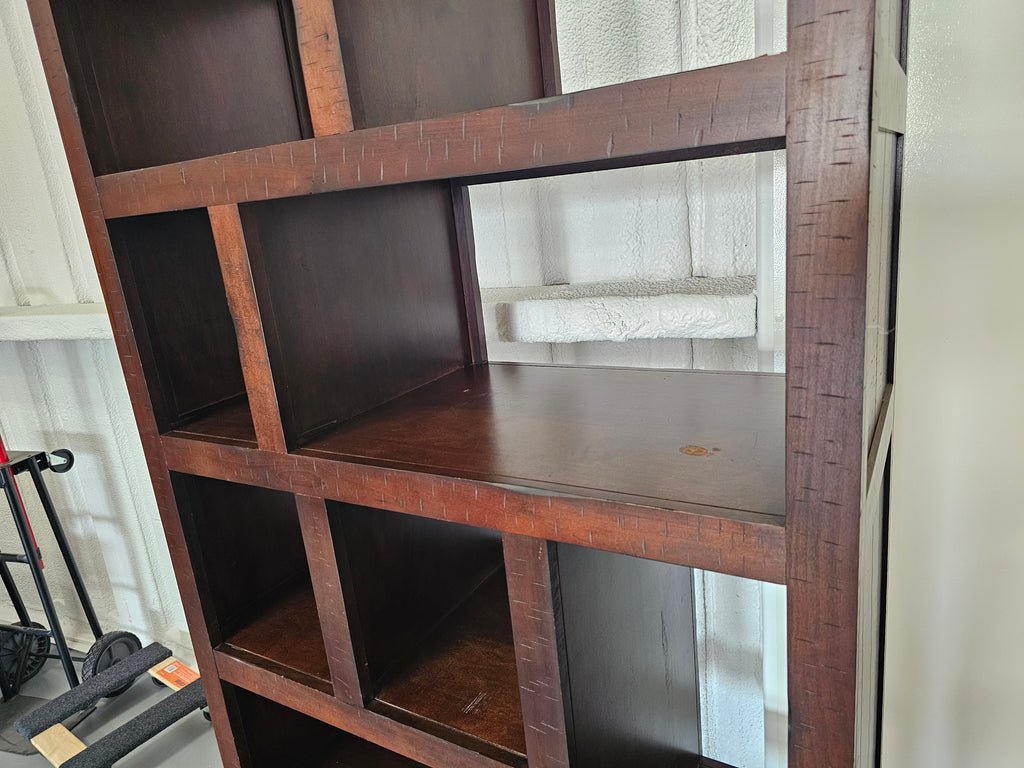 Whalen Furniture Geometric Open-Back Bookcase Room Divider – 72" Tall