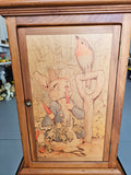Peter Rabbit Beatrix Potter Illustrated Wood Storage Cabinet with Metal Stand