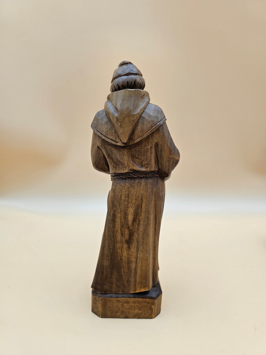 Vintage Oberammergau Hand-Carved Wood Monk Cellarer Figurine Germany 11"