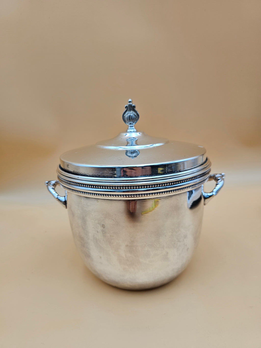 Vintage Friedman Silver Co. Silver Plate Vacuum Insulated Ice Bucket with Lid