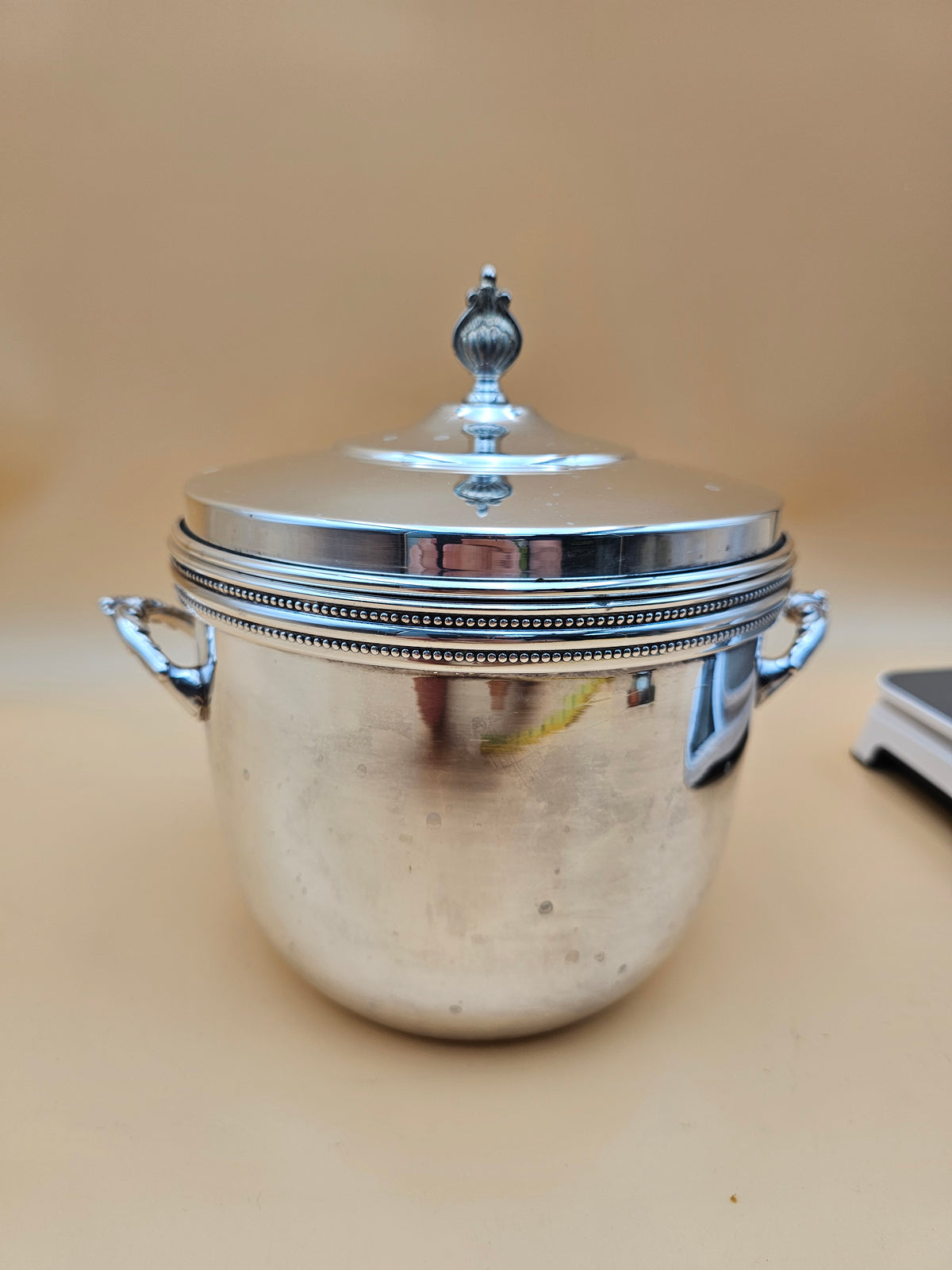 Vintage Friedman Silver Co. Silver Plate Vacuum Insulated Ice Bucket with Lid