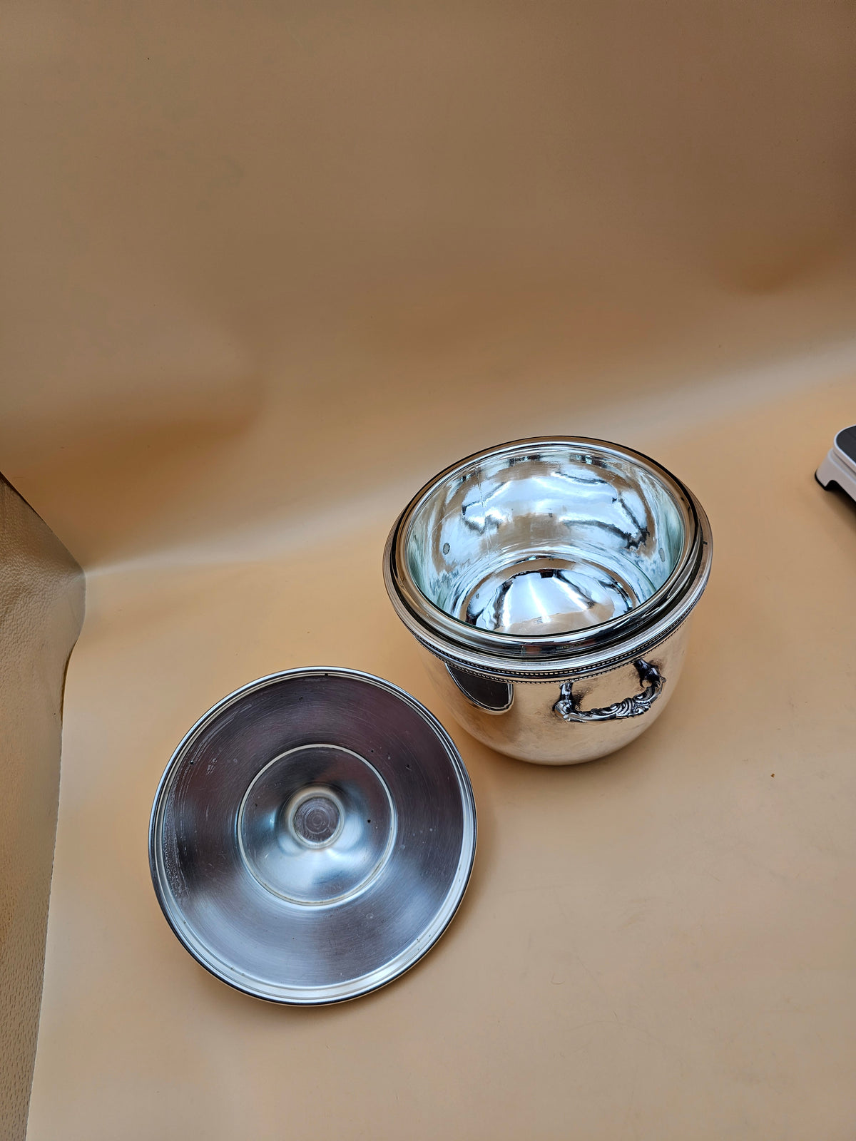 Vintage Friedman Silver Co. Silver Plate Vacuum Insulated Ice Bucket with Lid