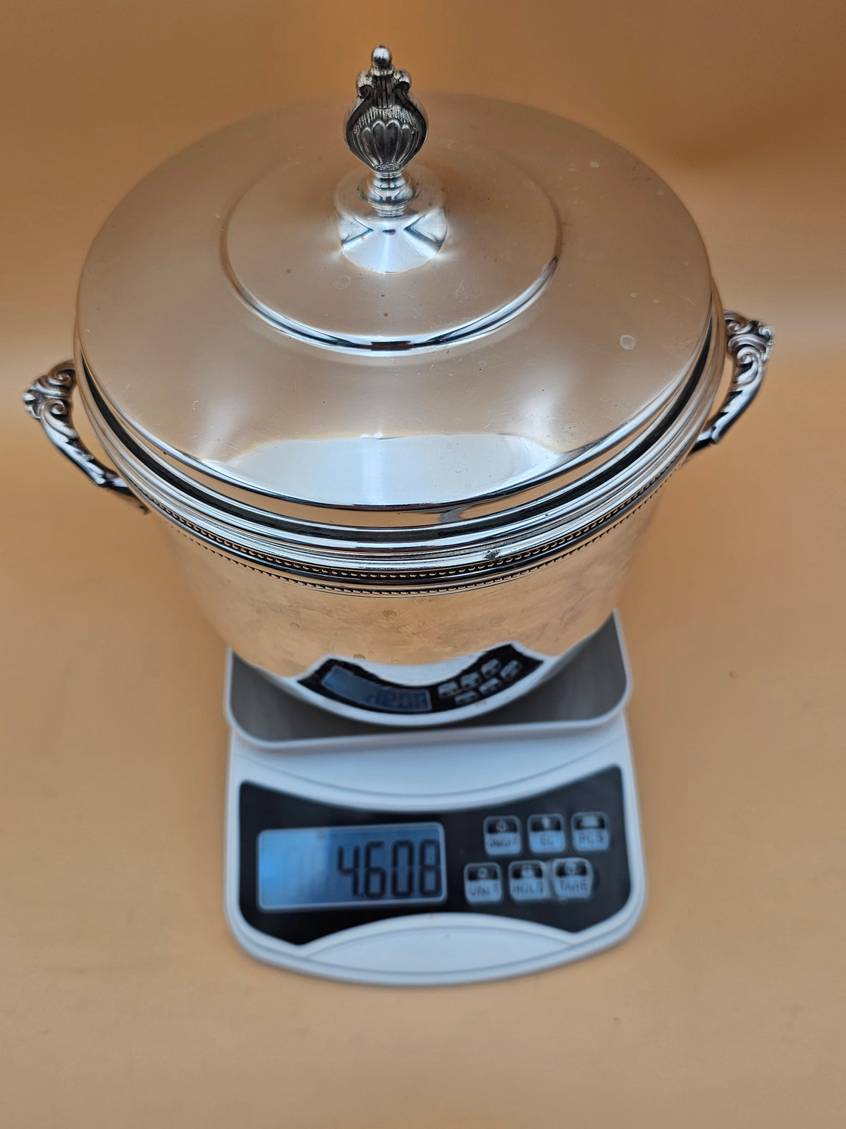 Vintage Friedman Silver Co. Silver Plate Vacuum Insulated Ice Bucket with Lid