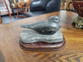 Vintage Labbe Carved Soapstone Whip-Poor-Will Bird Sculpture Calgary Canada
