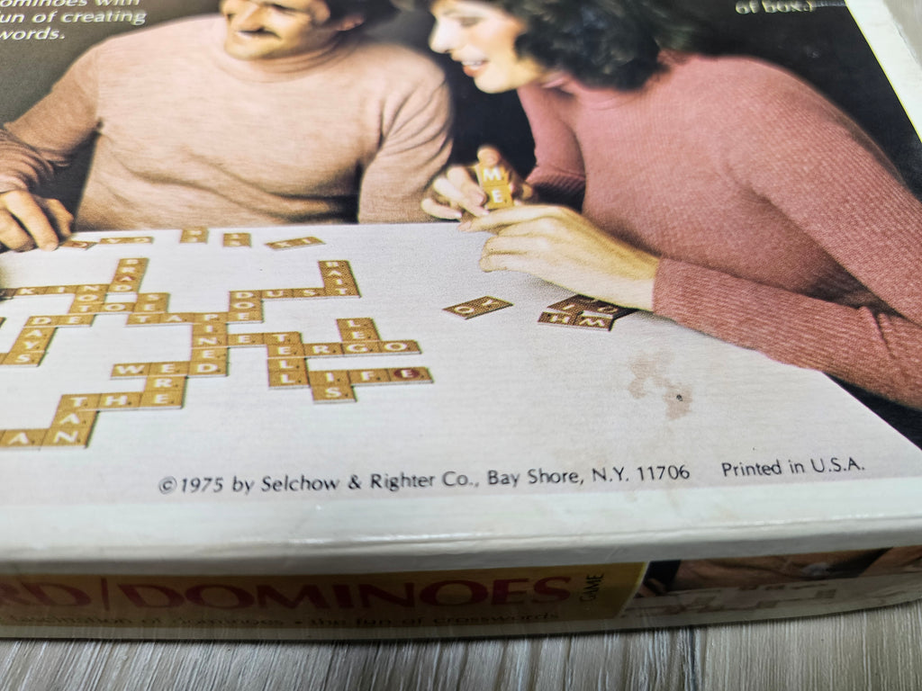 Vintage 1975 Scrabble Crossword/Dominoes Game No. 91 – Complete 50 Tiles