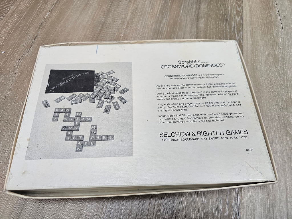 Vintage 1975 Scrabble Crossword/Dominoes Game No. 91 – Complete 50 Tiles