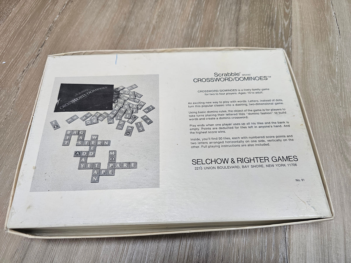 Vintage 1975 Scrabble Crossword/Dominoes Game No. 91 – Complete 50 Tiles