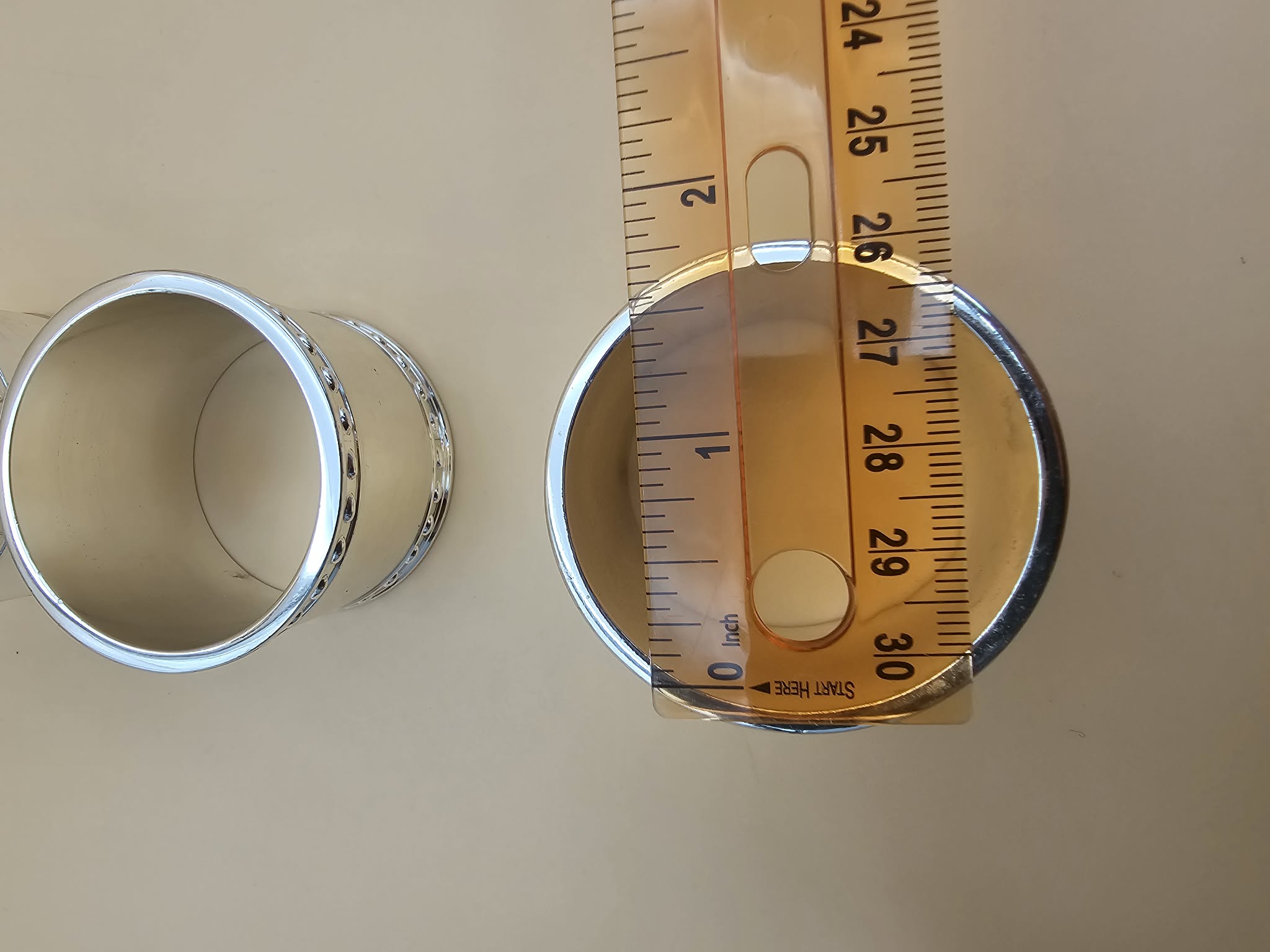 Wedgwood Silver-Tone Beaded Napkin Rings – Set of 4