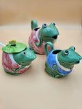 Vintage Otagiri Mary Ann Baker Frog Tea Set – Teapot, Creamer & Sugar Bowl