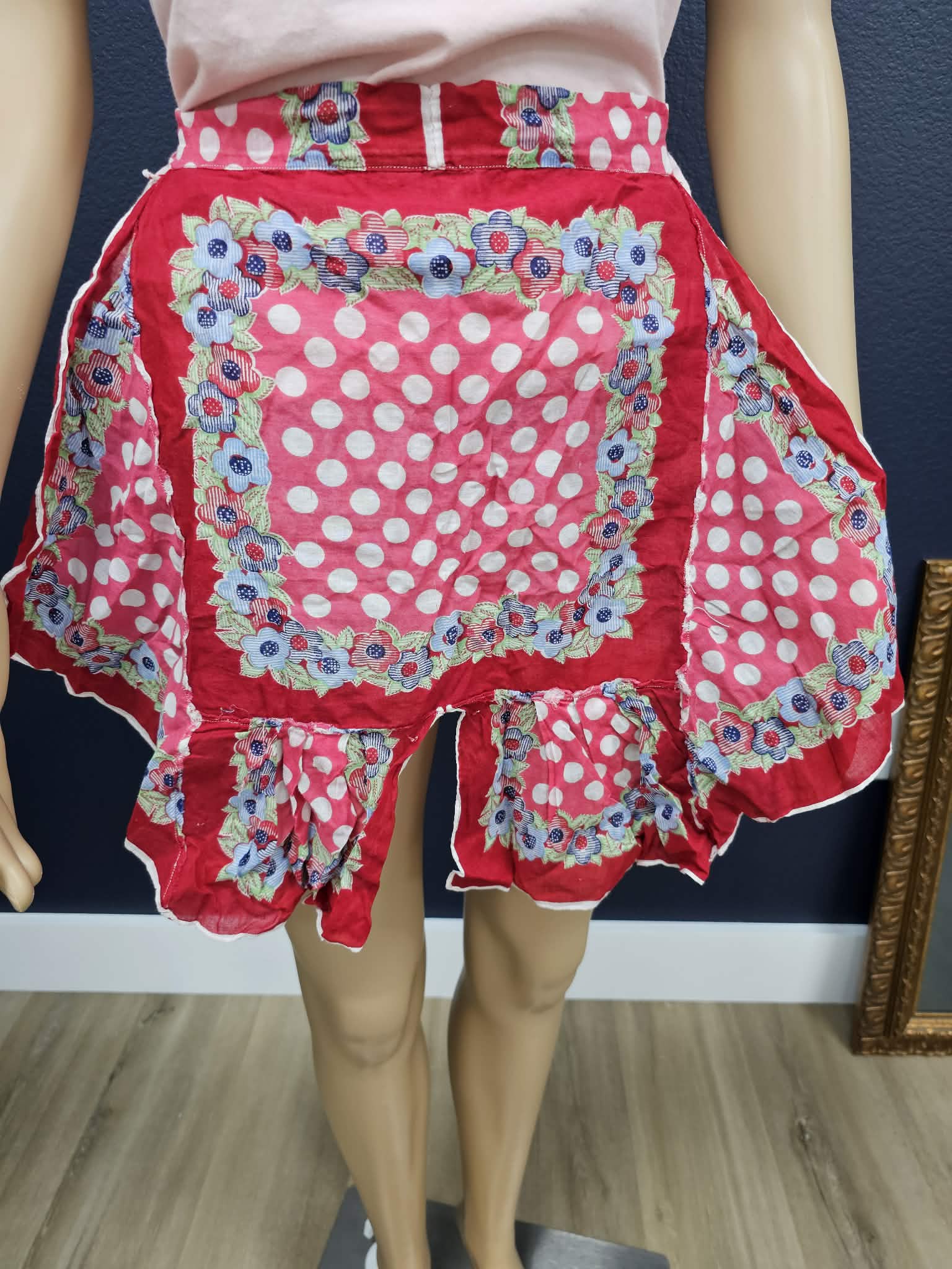 Lot of 7 Assorted Vintage Kitchen Aprons - Floral, Gingham, & Character Prints