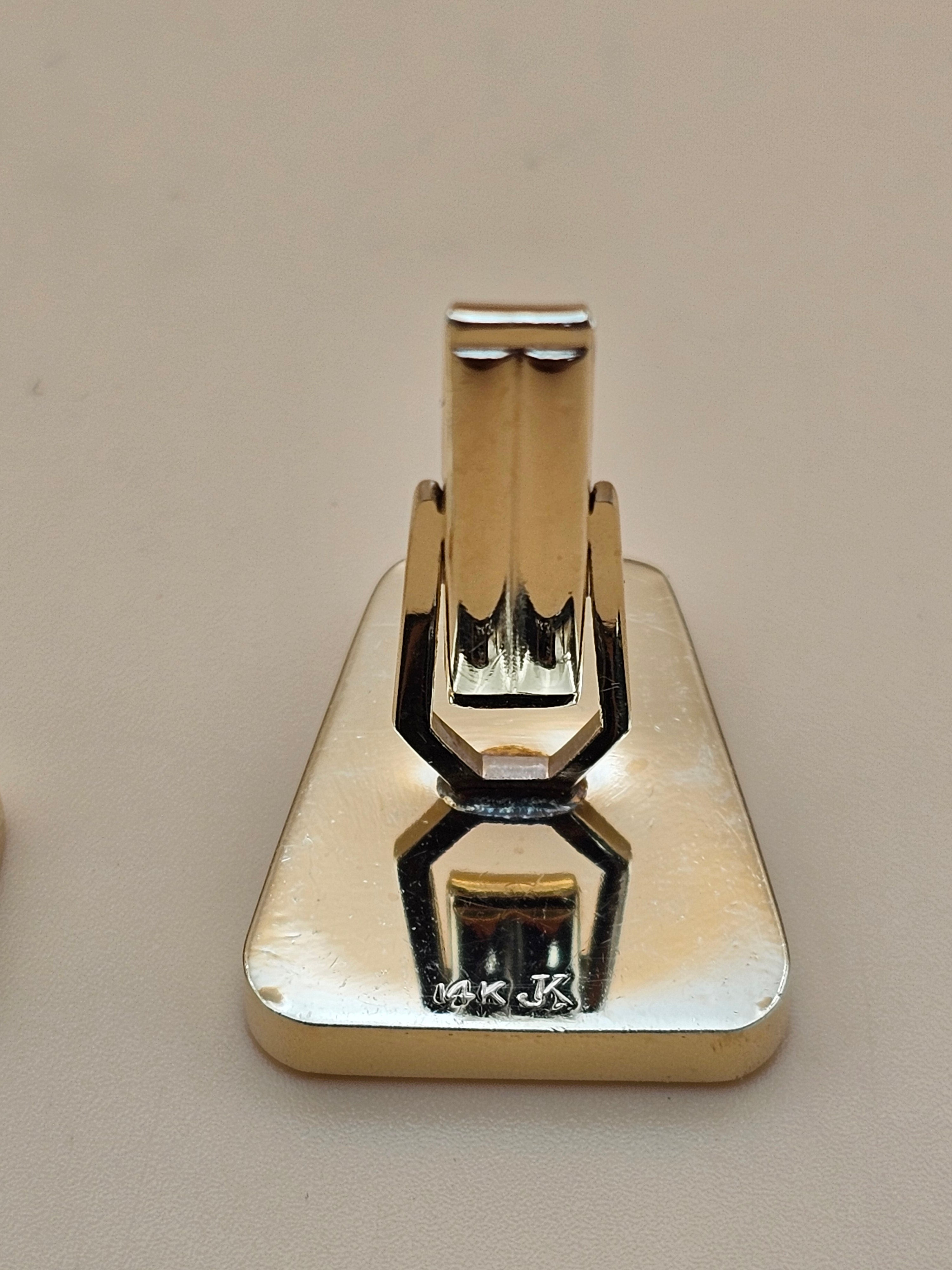 Vintage Jonas Koch 14K Two-Tone Gold Modernist Cufflinks, 13.33g