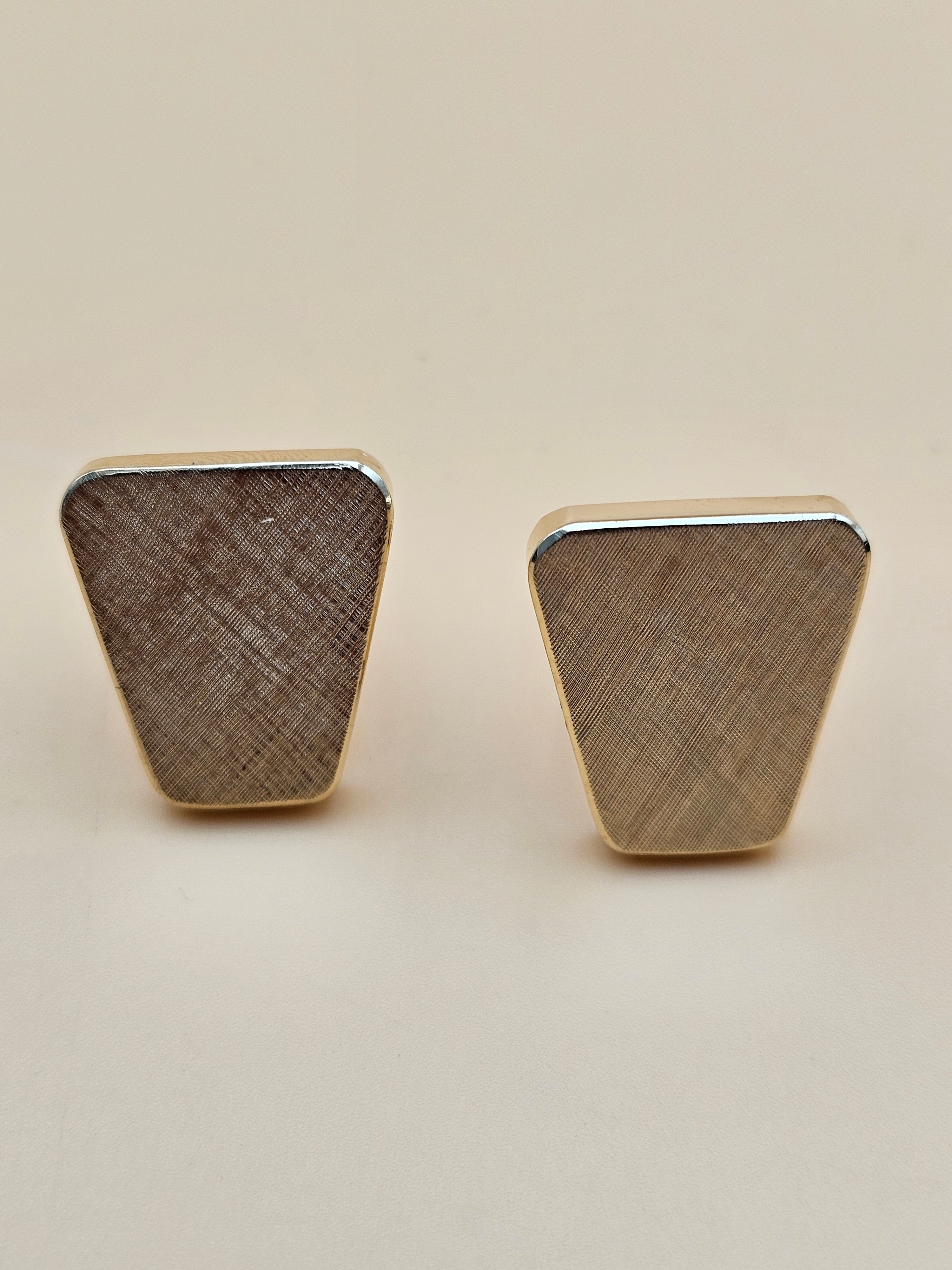 Vintage Jonas Koch 14K Two-Tone Gold Modernist Cufflinks, 13.33g
